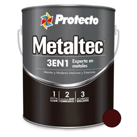 ESMALTE PROTECTO T-76 METALTEC 3 EN 1 CAOBA 1/4