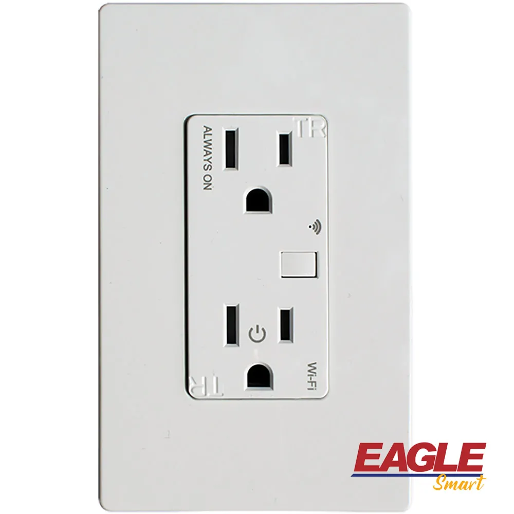 TOMA AGUILA WF15R INTELIGENTE DOBLE EMPOTRAR 15 A 120 V BLANCO