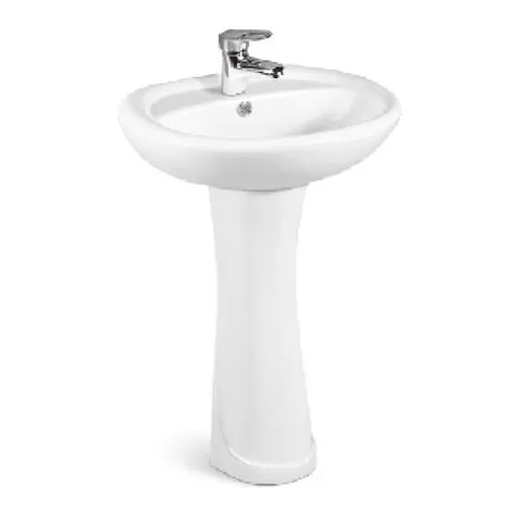 LAVATORIO C&B MAYA BLANCO CON PEDESTAL