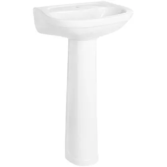 LAVATORIO CORONA ACUACER 100 BLANCO CON PEDESTAL