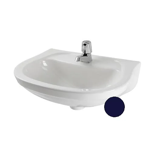 LAVATORIO CORONA ACUACER AZUL OSCURO 118 SIN PEDESTAL