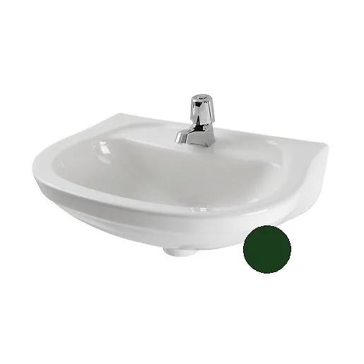 LAVATORIO CORONA ACUACER VERDE OSCURO 149 SIN PEDESTAL