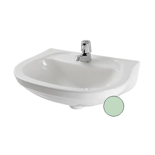 LAVATORIO CORONA ACUACER VERDE CLARO 141 SIN PEDESTAL