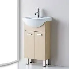 LAVATORIO AQUA NUOVA IMPERIA BLANCO CON MUEBLE MADERA NATURAL