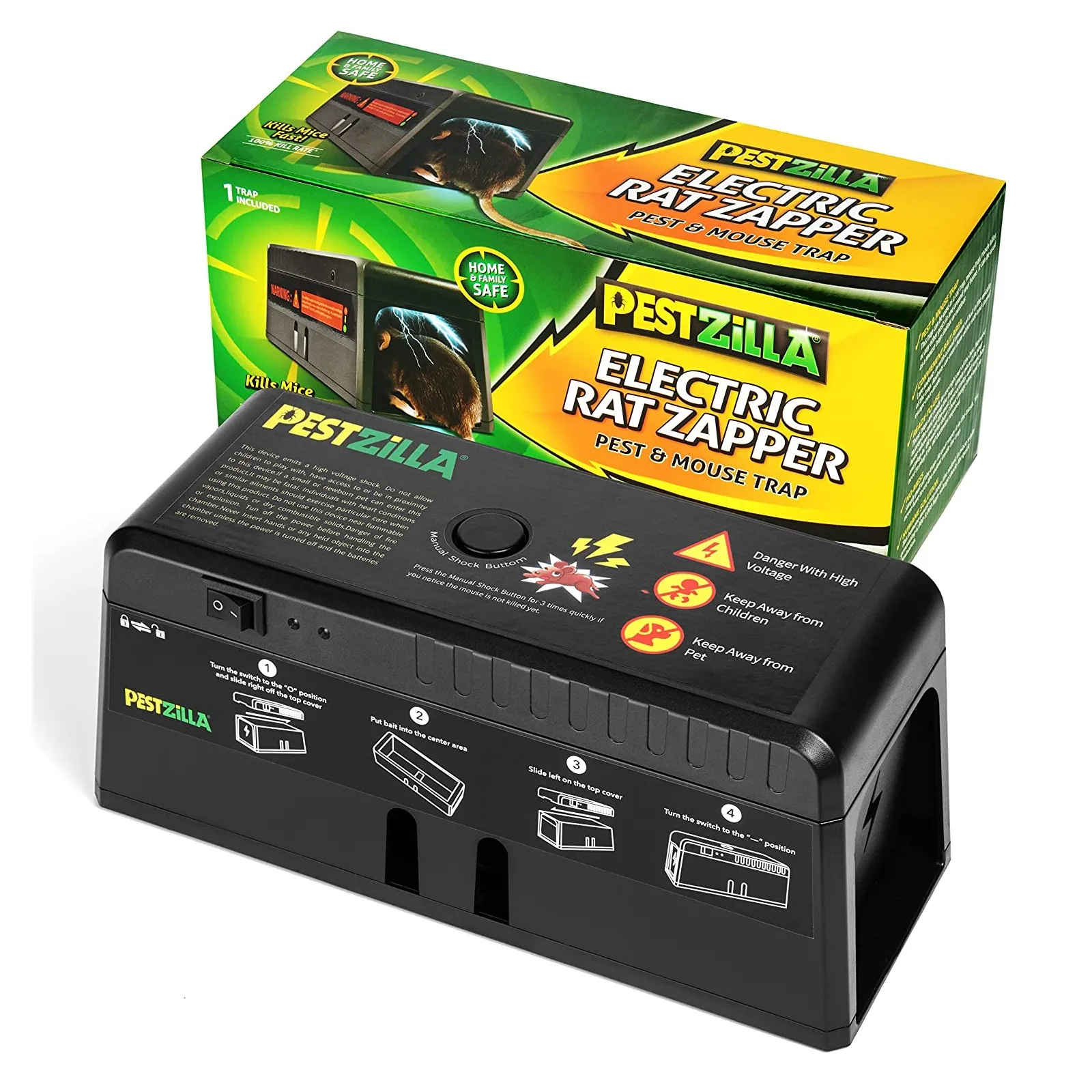 RATONERA PESTZILLA RAT ZAPPER ELECTRICA INTERIOR RECARGABLE