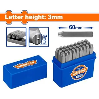 TROQUELES WADFOW WCC9273 LETRAS 3 MM SET 27 PIEZAS