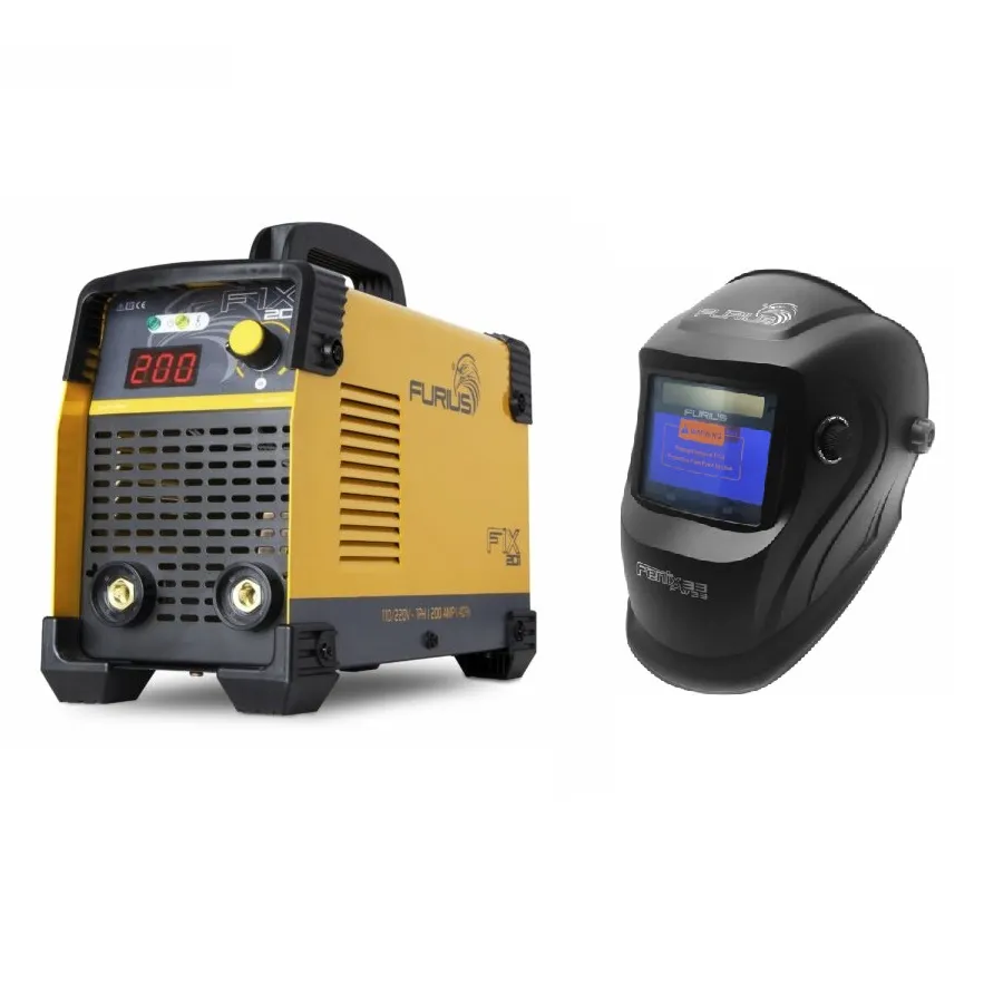 INVERSOR FURIUS FW201 200 A 110 / 220 V + MASCARA FURIUS FW33 SOLDAR ELECTRONICA