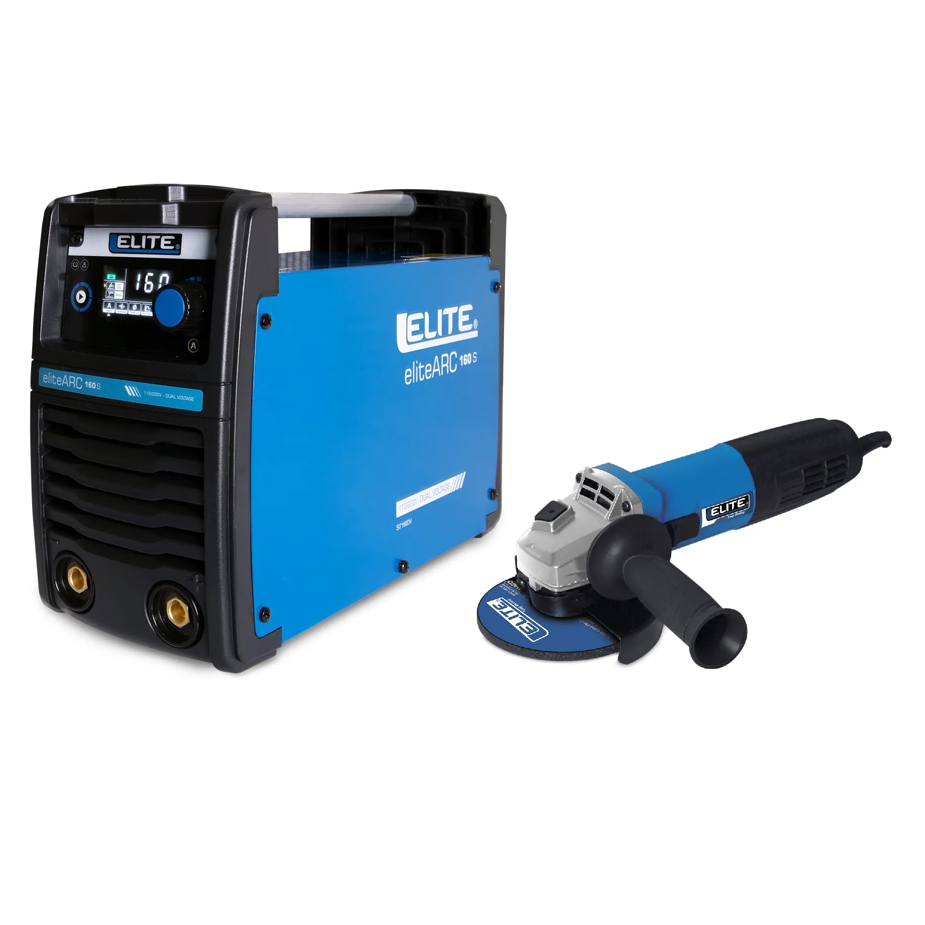 INVERSOR ELITE SI7160DV 160A 110/220V + ESMERILADORA AG1141 4 1/2