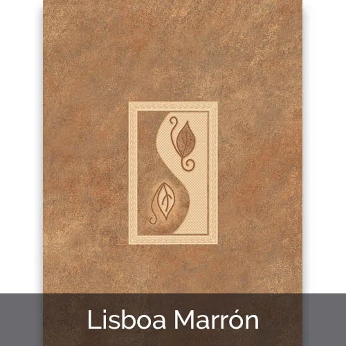 AZULEJO LISBOA MARRON #2  25 CM * 33 CM CAJA 1 M2