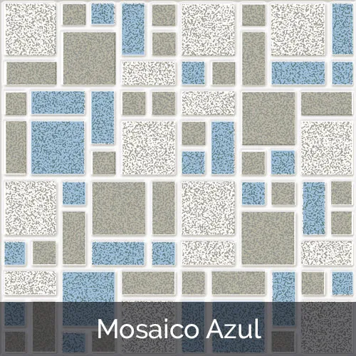 PISO CERAMICO MOSAICO AZUL 33 CM * 33 CM CAJA 1.33 M2