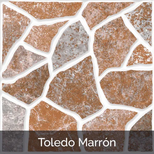 PISO CERAMICO TOLEDO MARRON 33 CM * 33 CM CAJA 1.33 M2