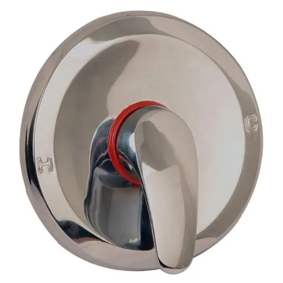 LLAVE RUGO 34-MQ EMPOTRAR MONOCOMANDO CROMADA REDONDA PALETA PARA BAÑO