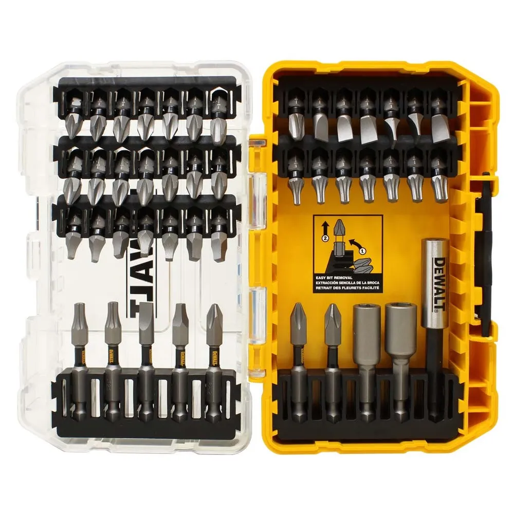 PUNTAS DEWALT DWA45SET CON SUJEADOR MAGNETICO SET 45 PIEZAS