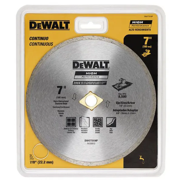 DISCO DEWALT DW47701 DIAMANTADO LISO 7