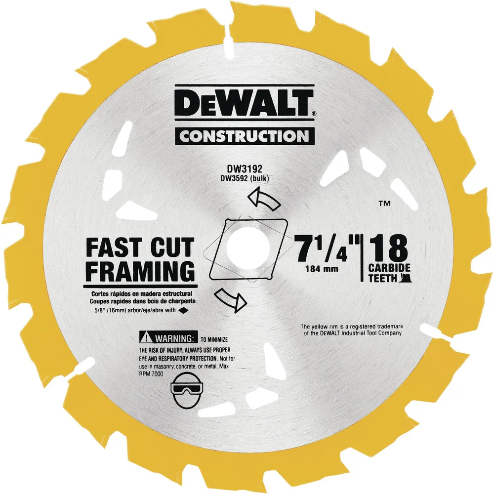 DISCO DEWALT DW3192 PARA MADERA 7 1/4