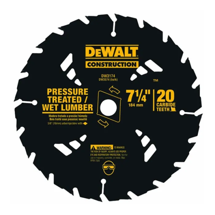 DISCO DEWALT DW3174 CALZADO PARA MADERA 7 1/4
