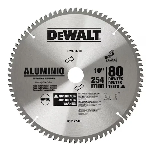 DISCO DEWALT DWA03210 PARA ALUMINIO 10