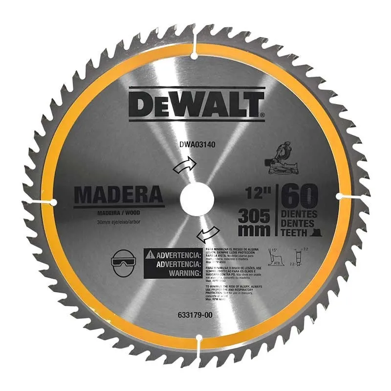 DISCO DEWALT DWA03140 PARA MADERA 12