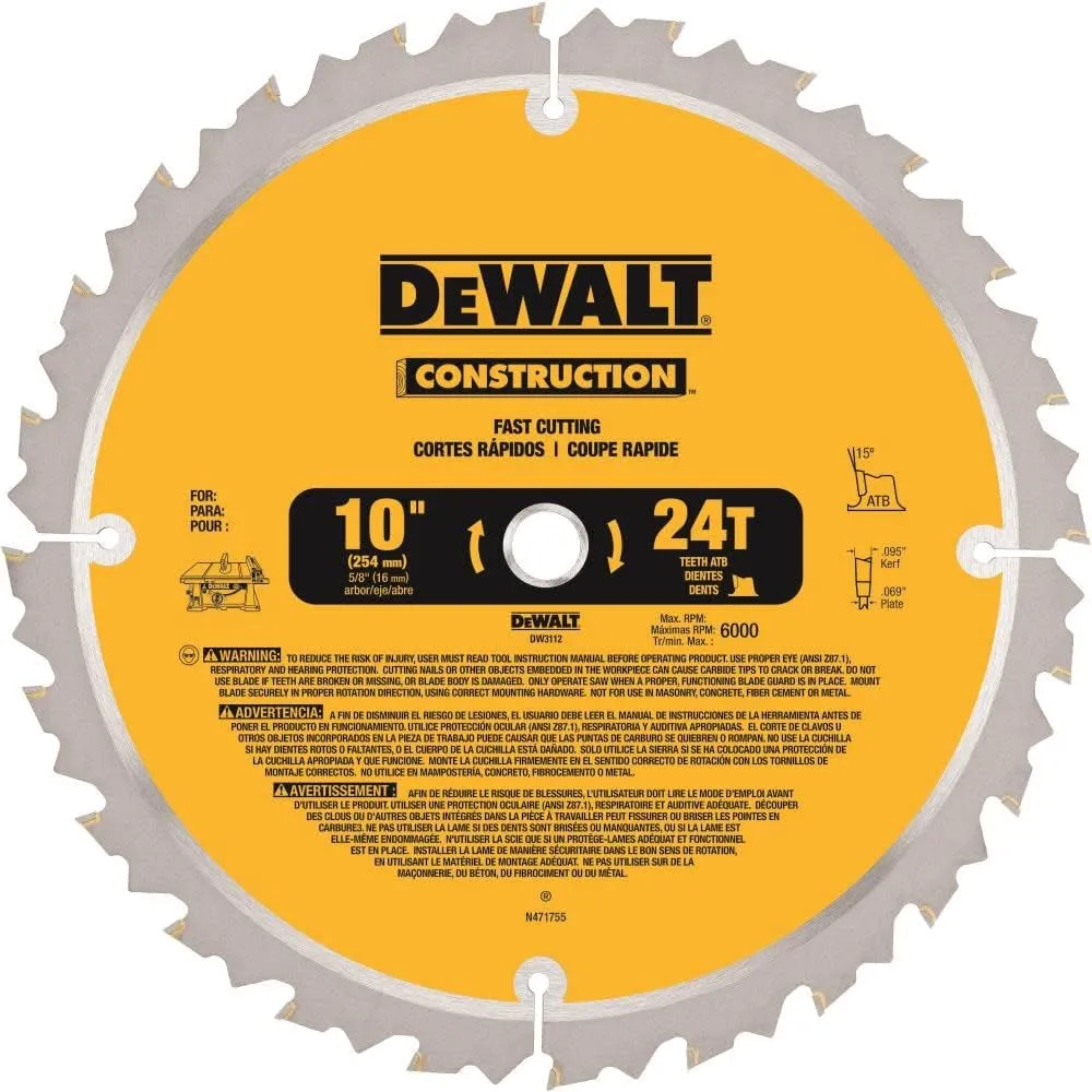 DISCO DEWALT DW3112 PARA MADERA 10