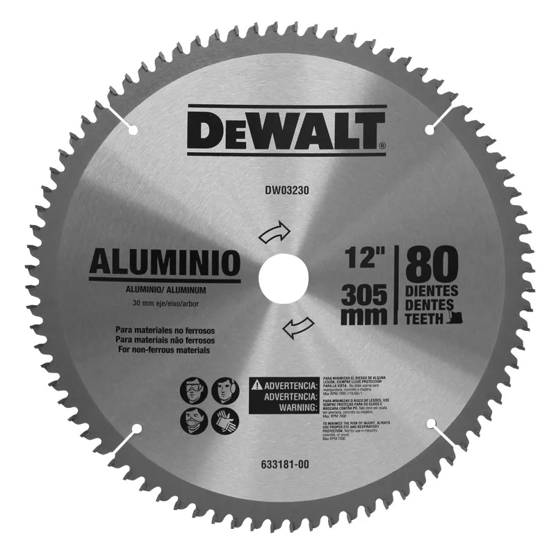 DISCO DEWALT DW03230 PARA ALUMINIO / MELAMINA 12