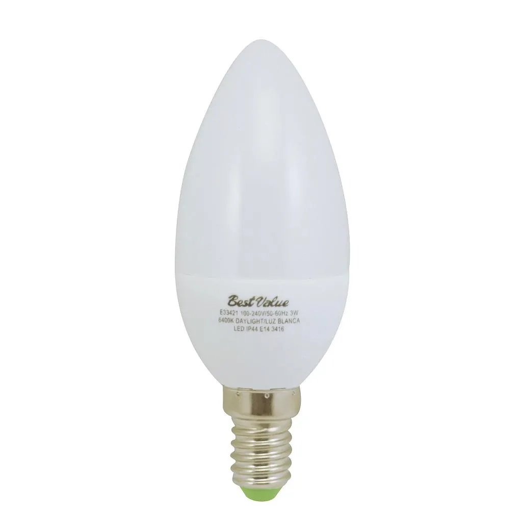 BOMBILLO BEST VALUE E33421 LED 3W 100-240 V E14 6400K