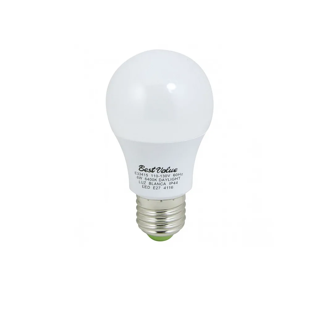 BOMBILLO BEST VALUE E33415 LED 6 W 120 V A55 6400K