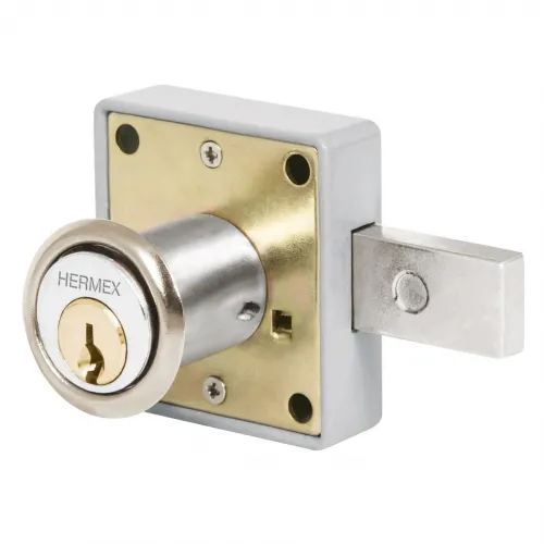 CERRADURA HERMEX CM-26C ESP-CORTA CROM P/ MUEBLE