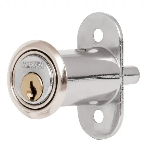 CERRADURA HERMEX CM-20C TIPO BOTON CROMADA PARA MUEBLE