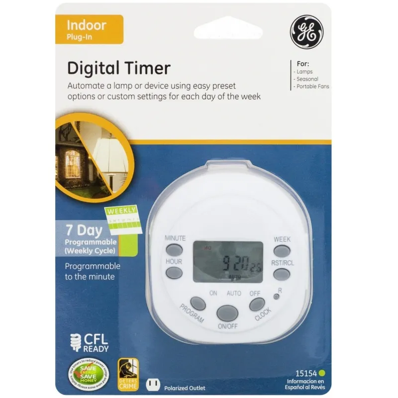 TIMER GENERAL ELECTRIC 15154 DIGITAL 1 TOMA ( 7 DIAS )