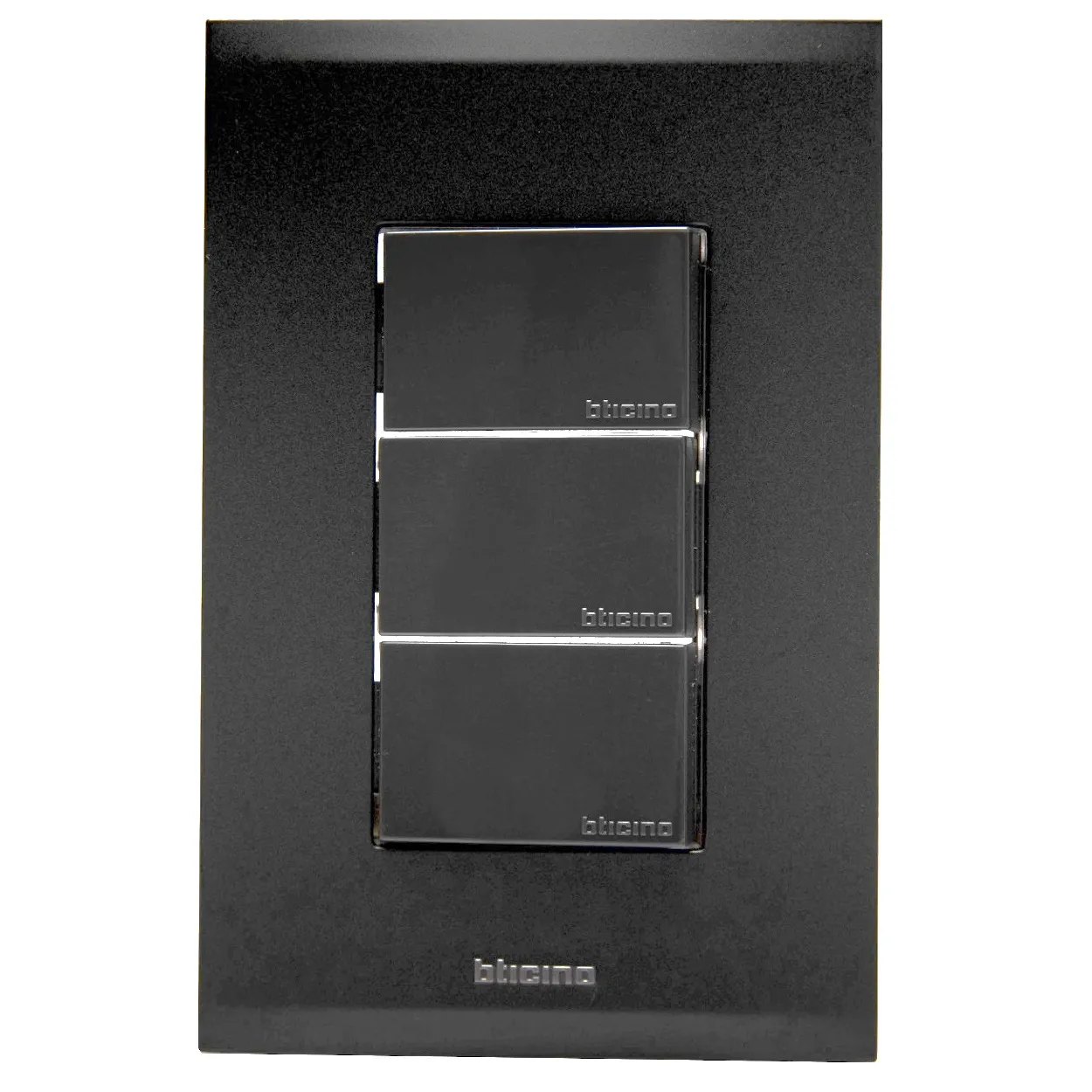 APAGADOR BTICINO NOBILE AF2300EANG TRIPLE NEGRO 15 A