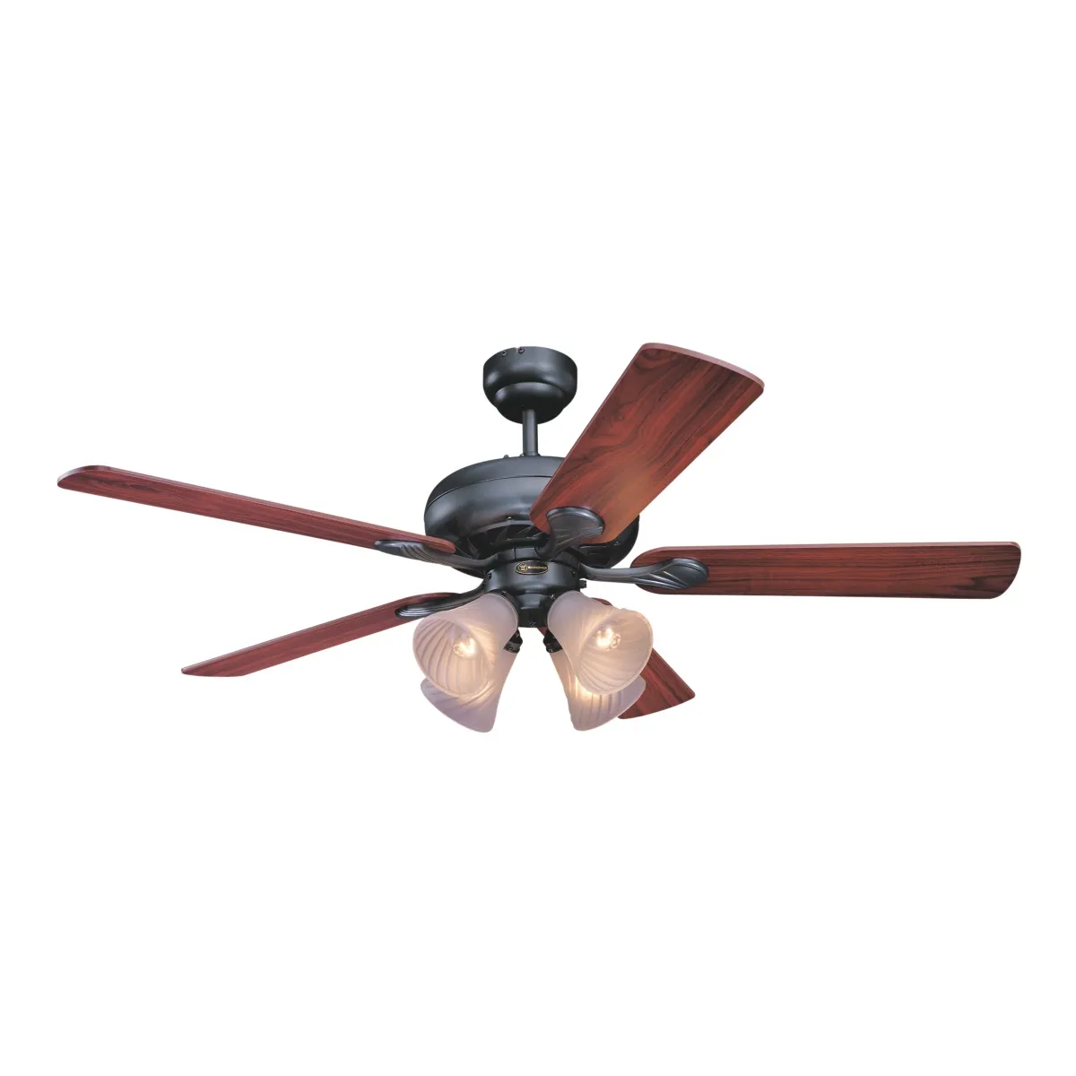 VENTILADOR WESTINGHOUSE 78567 SWIRL 5 ASPAS MADERA 4 LUCES 52
