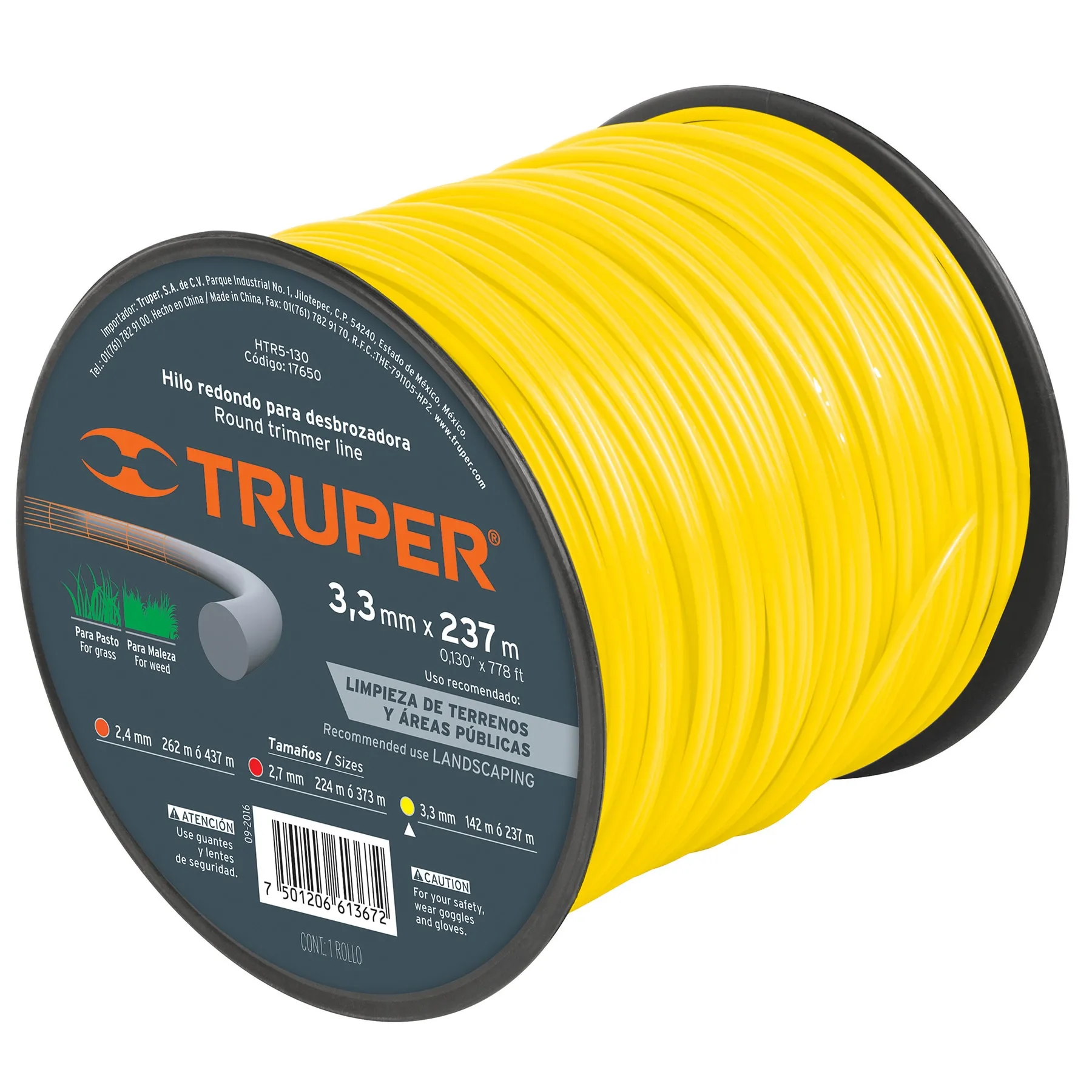 CUERDA TRUPER HTR5-130 3.0 MM PARA ORILLADORA ROLLO 237 M
