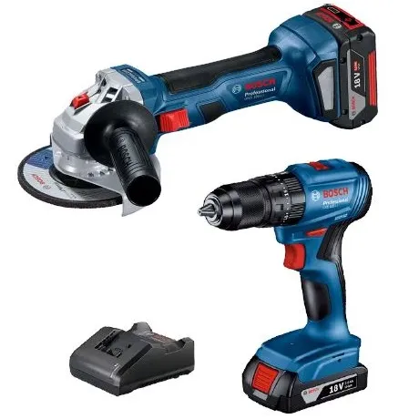 COMBO BOSCH TALADRO INALAMBRICO GSB 185 + ESMERILADORA 4 1/2