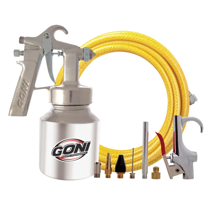 KIT PARA PINTAR GONI 3103 PISTOLA + 8 ACCESORIOS