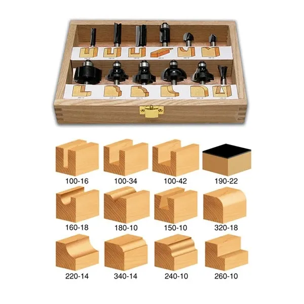 CUCHILLAS TIMBERLINE TRS-120 PARA ROUTER SET 12 PIEZAS