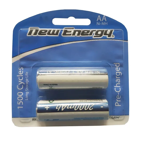 BATERIA NEW ENERGY RECARGABLE 2 AA 2000 MAH PAR