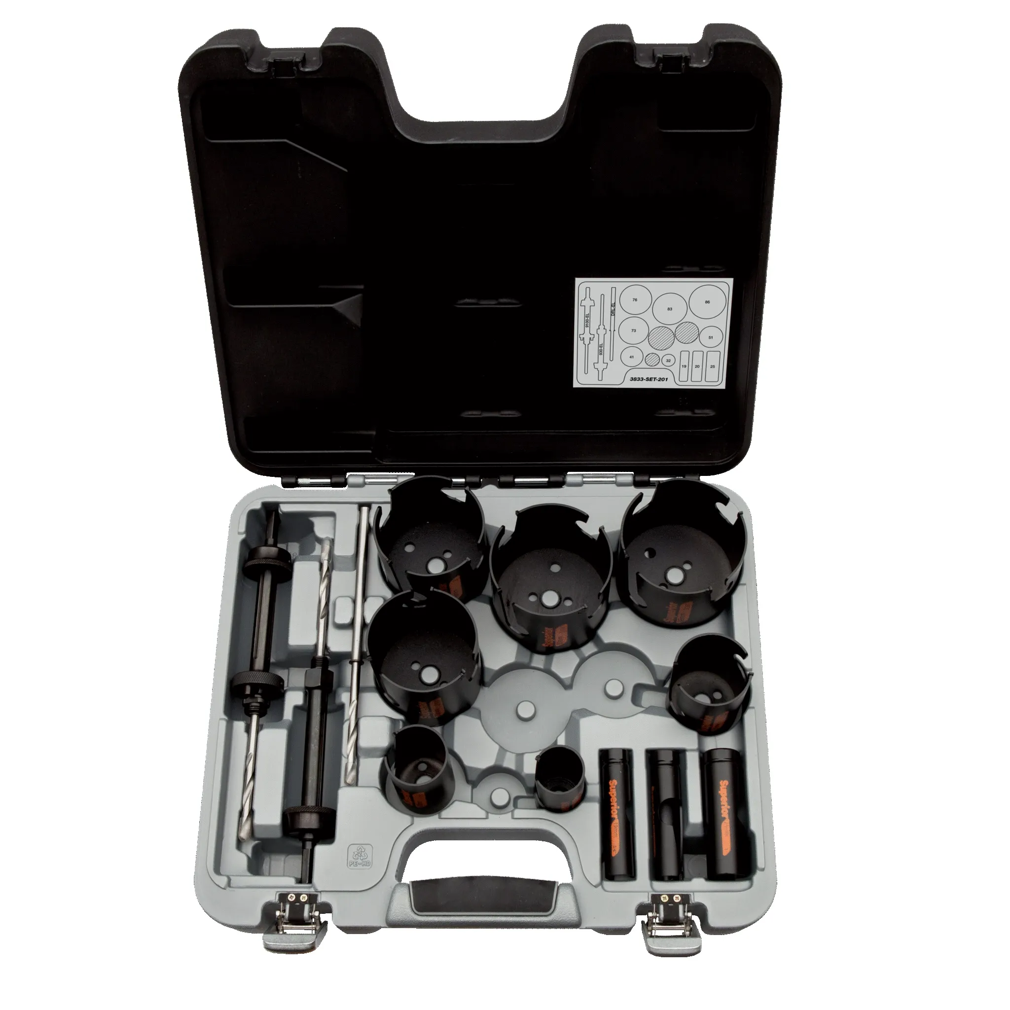 BROCA SIERRA BAHCO 3833-SET-201 MULTIMATERIAL 19 - 86 MM SET 13 PIEZAS