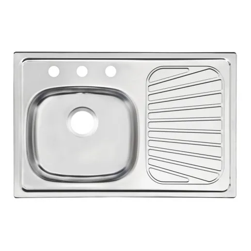 FREGADERO TRAMONTINA INOX PARCHE TANQUE IZQUIERDO 80 CM * 50 CM