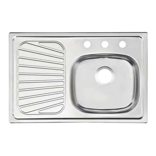 FREGADERO TRAMONTINA INOX PARCHE TANQUE DERECHO 80 CM * 50 CM