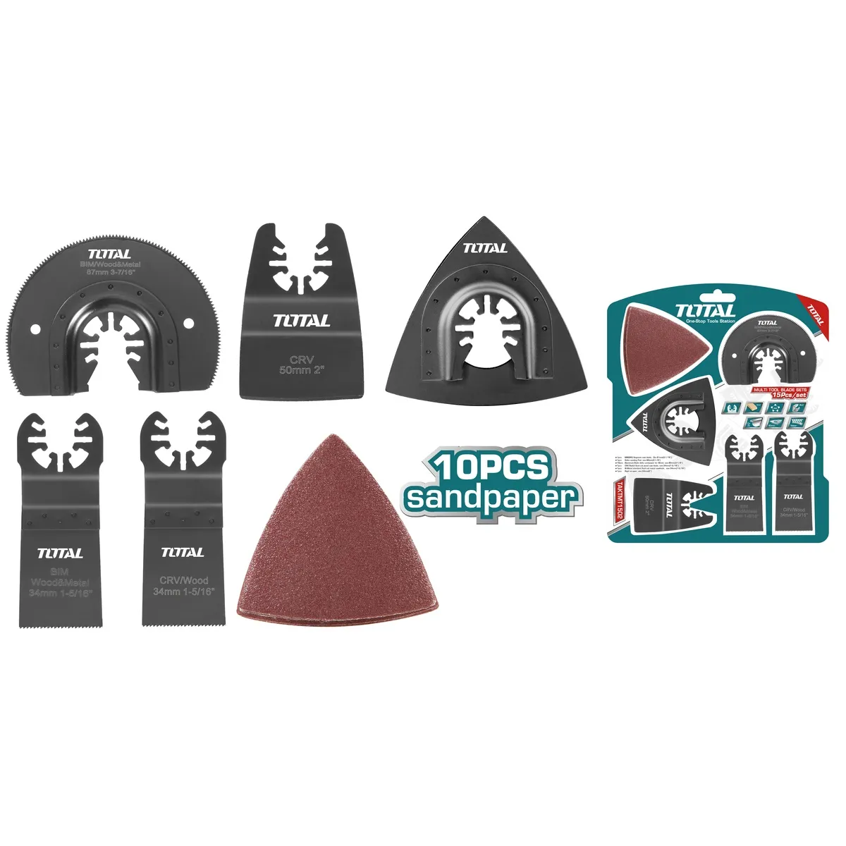 SET ACCESORIOS TOTAL TAKTMT1502 PARA MULTITOOL SET 15 PIEZAS