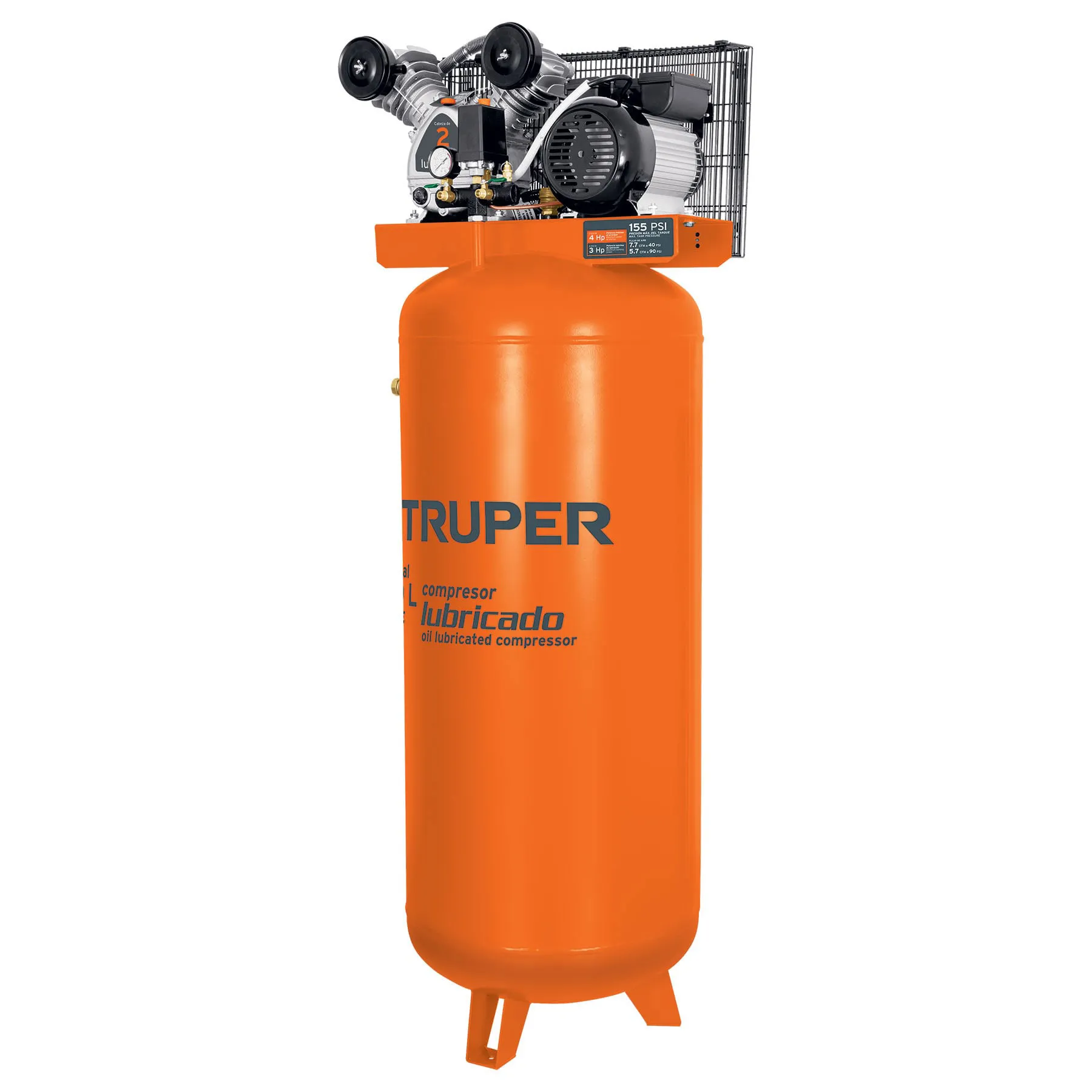 COMPRESOR TRUPER COMP-240LV 3 HP 1 F 230 V VERTICAL LUBRICADO