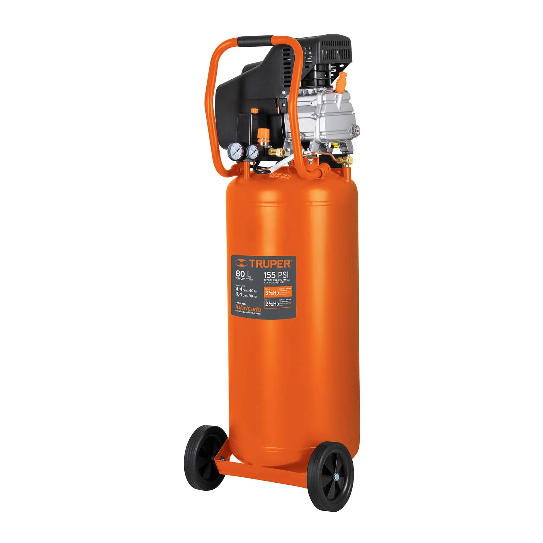 COMPRESOR TRUPER COMP-80LV 2.5 HP VERTICAL 80 LITROS 120 V
