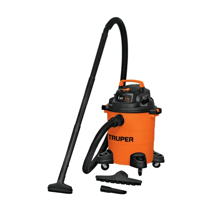 ASPIRADORA DE SOLIDOS Y LIQUIDOS TRUPER ASPI-06 / 3 HP CAPACIDAD 6 GALONES