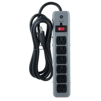REGLETA GE 14021 PROTECTORA PICOS 6 TOMAS 15A 120V