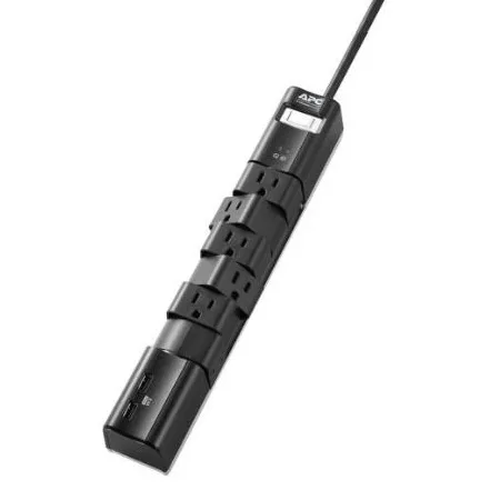 REGLETA APC PE6RU3 PROTECTOR DE PICOS 6 TOMAS GIRATORIOS + PUERTOS 2 USB 5V