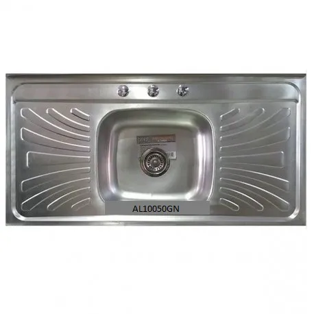 FREGADERO FRONT INOXIDABLE PARCHE 1.00 X 0.50 M 1 TANQUE 2 BATEAS