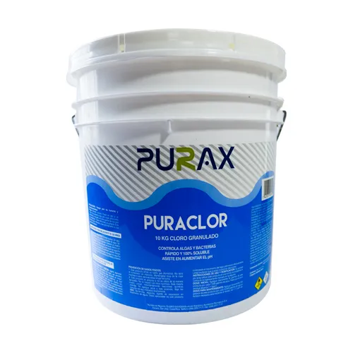 CLORO PURAX PURACLOR GRANULADO PARA PISCINA CUBETA 10 KILOGRAMOS