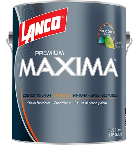 PINTURA LANCO MAXIMA PREMIUM LATEX SATIN PREPARADA GALON