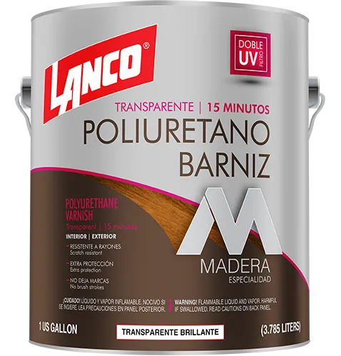 BARNIZ LANCO PV360-5 POLIURETANO TRANSPARENTE 15 MINUTOS 1/4