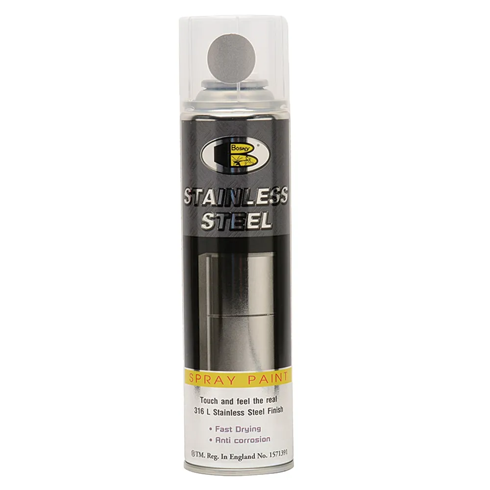 PINTURA SPRAY BOSNY SB-STEEL ACERO INOXIDABLE